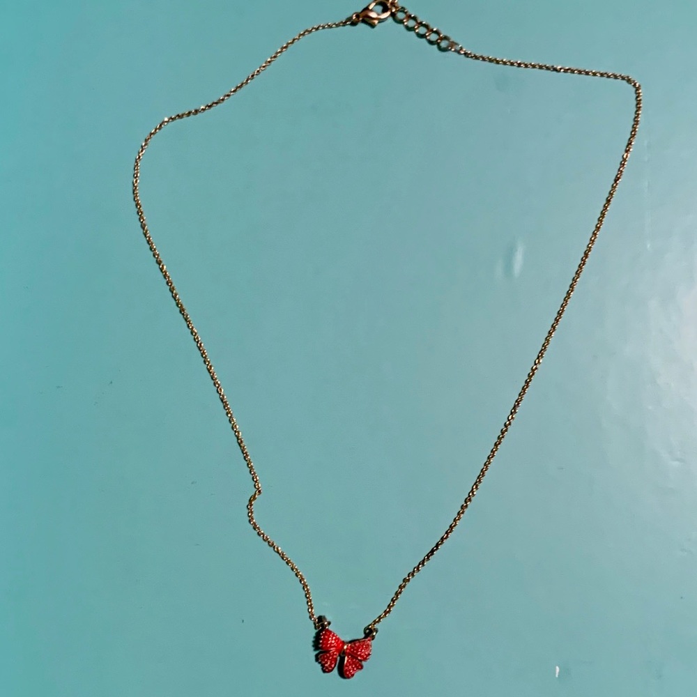 Red Bow Necklace